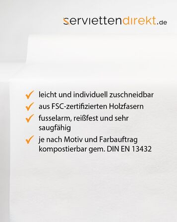 serviettendirekt.de EVERYTHING FOR THE LAID TABLE Airlaid Tablecloth Roll, 118 cm x 25 m 1 piece/roll Roll goods Tablecloth Table linen Meterware on a roll (White)