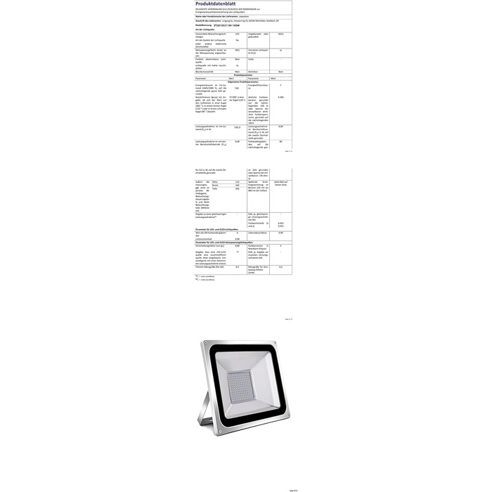 LED Floodlight Outdoor 100W Outdoor Spotlight | LED Floodlight Floodlight Outdoor Searchlight Cold White | Super Bright 10000LM 6000K Cold White IP65 Waterproof Floodlight Wall Light for Garden Sports Field