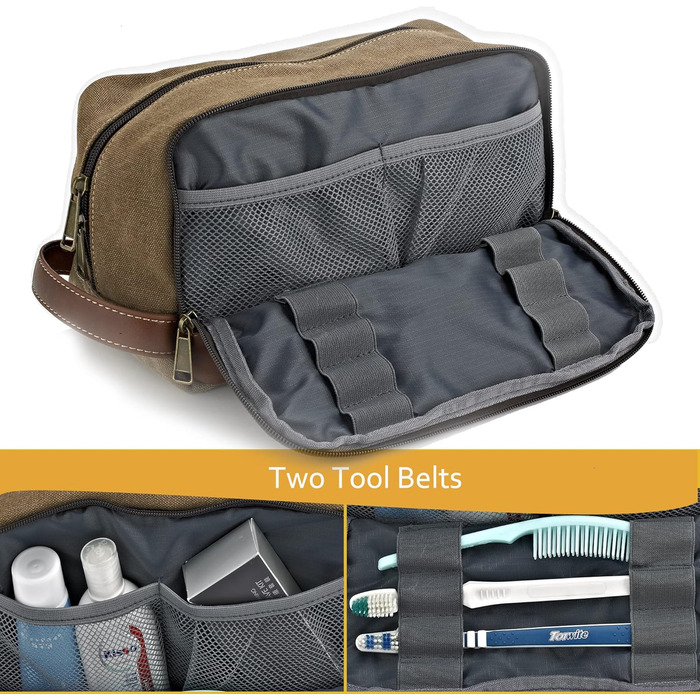 Чоловіча та жіноча дорожня косметичка/рюкзак з канвасу, велика, блакитна (28x16x14 см)