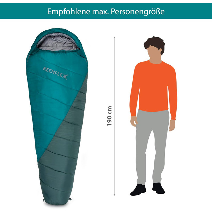 Сплячий мішок Outdoor 3 сезони -12.0°C (Blue -18.0°C)