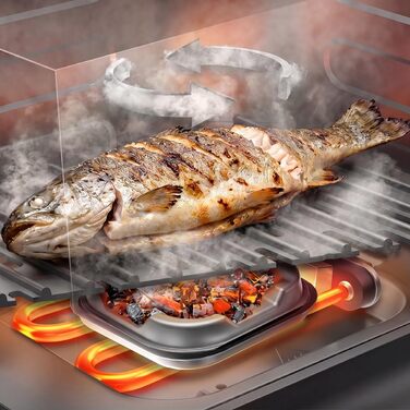 Фритюрниця Cecotec Cecofry & Grill Smokin' 6500 Plus 6.5л з грилем та функцією копчення, 2200 Вт, чорна