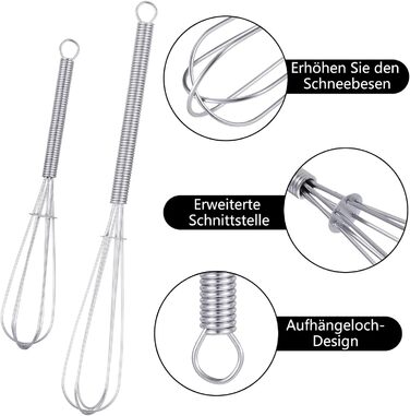 Набір вісків для збивання та перемішування: 13см та 18см, нержавіюча сталь