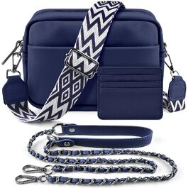 Сумка жіноча BROTOU через плече зі шкіри, крос-боді, чорна. Маленька сумка з 3 відділеннями та широким ременем