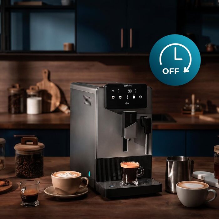 Кавомашина автоматична Cecotec Cremmaet Steam Latte Art Elite 1500 Вт, 19 бар, керамічні жорна, 1.1л + 400мл резервуари