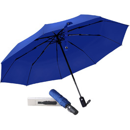 AMVUZ Парасолька штормостійка туристична, автоматична, синього кольору. Парасолька з тефловим покриттям 210T