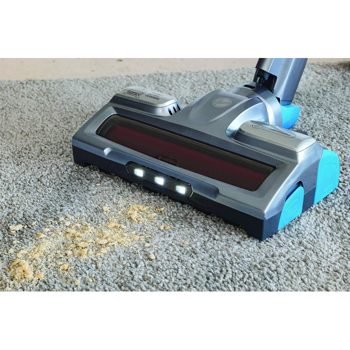 Бездротовий пилосос Hoover H-Free 500 Hydro Plus з функцією миття підлоги та світлом – 3-в-1: пилосос, мийка, ручний пристрій. 30 хв роботи, насадки для підлоги, кутів та меблів. 2 акумулятори.