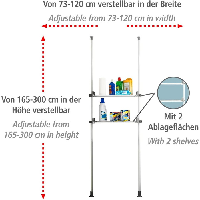 WENKO Telescopic System Hercules - adjustable organization system, wardrobe system (Twin)