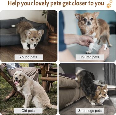 Сходинки для собак Breiter - 3 шт., 30 см, для маленьких собак, з щільним шаром піни, знімний чохол, неслизьке дно, 32x60x30 см