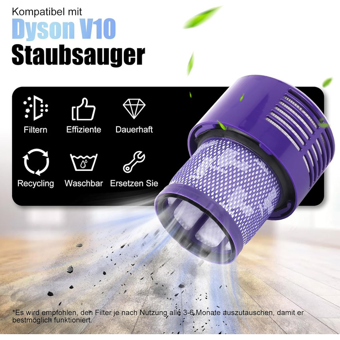 Контейнер для пилососа Dyson V10 SV12 (969509-01) з HEPA-фільтром, запасні частини