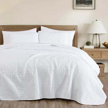 Комплект декоративних покривал Chezmoi Collection Austin (3 шт., Queen, білий)