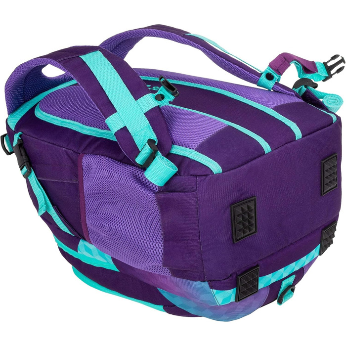 Дитячий рюкзак Elephant Hero Signature з дощовиком, Violet Cube (Lila-Türkis)