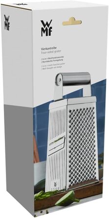 Тёрка кухонна WMF Gourmet Vierkantreibe, 8 x 24 см, нержавіюча сталь, 4 поверхні, для овочів та картоплі, Cromargan, придатна для миття в посудомийній машині