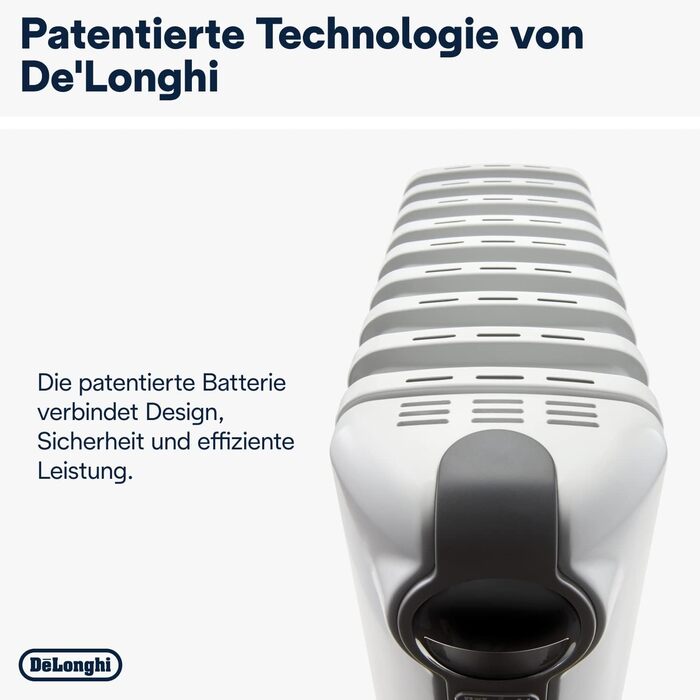 Радіатор De'Longhi Radia-S TRRS0920 – 1500 Вт, регулювання температури, захист від замерзання (7 елементів)