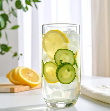 Набір склянок Glasmark KROSNO 1992 Longdrink 6 шт, 400 мл для води, коктейлів, високі склянки для віскі, придатні для мийки в посудомийній машині