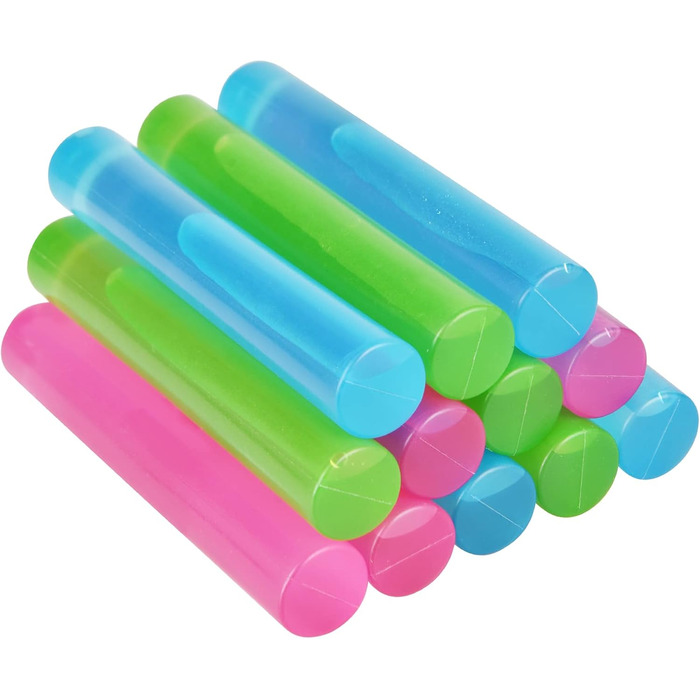 12 Reusable Ice Cubes for Drinks, Quick Freeze, Reusable Water Bottle, Ice Stick, BPA-Free, Washable Plastic Ice Cubes for Whiskey, Wine, Coffee (Multicolor)