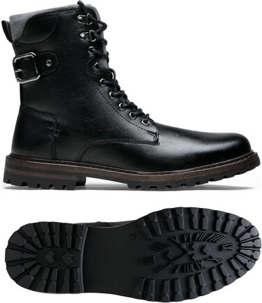 Чоловічі черевики Vostey: зимові мотоциклетні черевики з натуральної шкіри, чорні, 43 EU, модель 8147