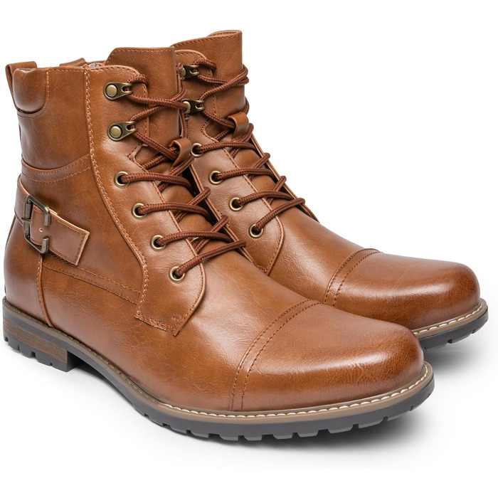 Чоловічі мотоциклетні черевики Bruno Marc: класичні черевики-човники, коричневі (39 EU)