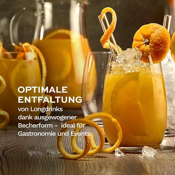 Stölzle Lausitz Water Glasses Event 6-Piece Set 335 ml – Versatile glasses for juice, water & cocktails – High-quality juice glasses made of crystal glass – Dishwasher & shock-resistant drinking glasses, Made in Germany