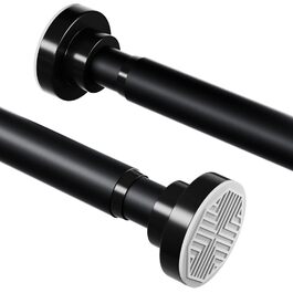 Штанга для душу без свердління з нержавіючої сталі, телескопічна, регульована 70-195 см, чорна