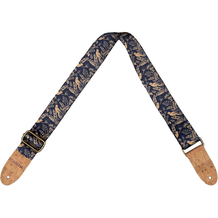 Веганський гітарний ремінь Cascha Midnight Birds - Яскравий та екологічний ремінь для гітари та укулеле