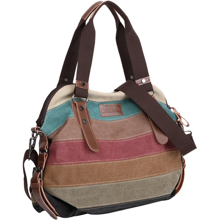 Жіноча сумка-шопер Eshow з канвасу велика для роботи, школи, покупок з ручками