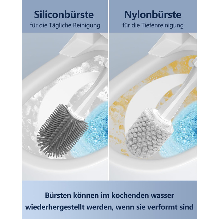 Electric Toilet Brush and Holder, Leebein Electric Toilet Bowl Scrubber Kit with 8 Replaceable Brush Heads, Disposable Toilet Brush with 6 Cleaning Refills, 2 Grout Brushes