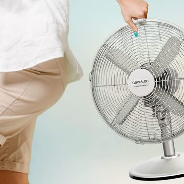 Вентилятор настільний Cecotec EnergySilence 610 SteelDesk, 40 Вт, сталевий, діаметр 30.5 см, 4 лопаті, 3 швидкості, осциляція, регулювання висоти