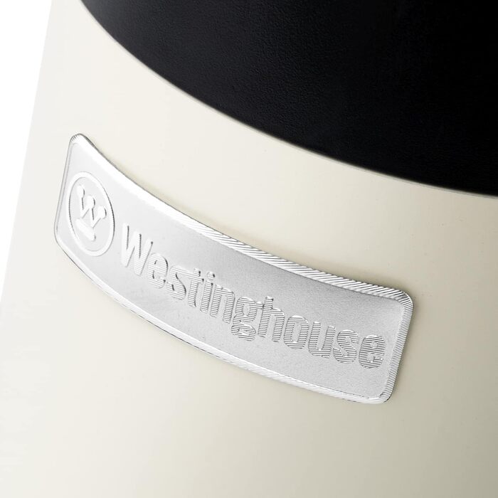 Ретро ручний міксер Westinghouse, 350 Вт, 5 швидкостей, турборежим, LCD-дисплей, таймер, 2 віночки, 2 гаки для тіста, сумка для зберігання, білий