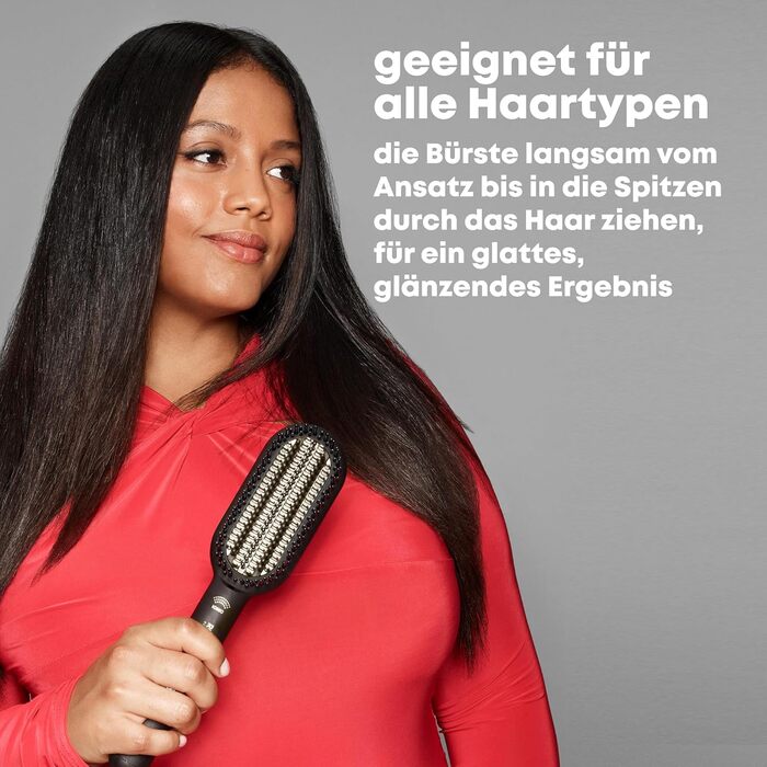 Плойка-щітка REVAMP Progloss Deep Form: випрямлення волосся, керамічне покриття, для мокрого та сухого волосся, чорний (Amazon Exclusive)