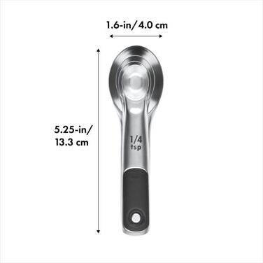 Мірні ложки OXO Good Grips з магнітним закриттям, 4 шт., нержавіюча сталь