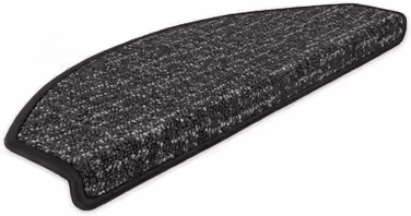 Kettelservice-Metzker Stair Treads, Stair Carpet Sonata, Half-Round, Anthracite, 16 Pieces