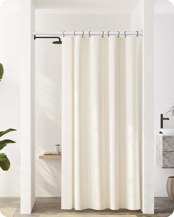 Висувна штанга для душу, штанга для душу без свердління, кріпиться без свердління, для шафи (70-195 см, білий)