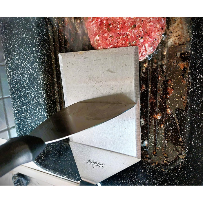 Набір для приготування бургерів DREIBERG® з нержавіючої сталі (9 предметів): лопатка, прес, розсипач спецій, дзвоники для плавлення сиру, рецепти, папір для випікання