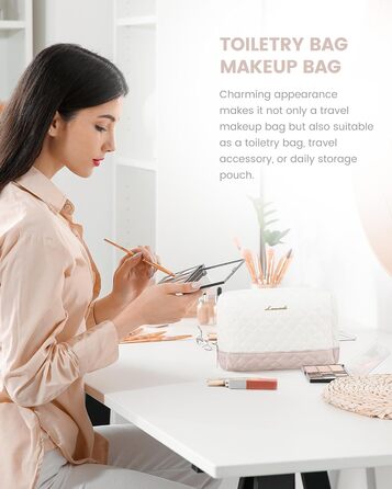 Спортивна сумка LOVEVOOK для жінок, велика ручна поклажа, дорожня сумка-дуffel, містка для подорожей, сімейна, для фітнесу, басейну, лікарні, догляду за дитиною (2 шт., бежевий, рожевий)