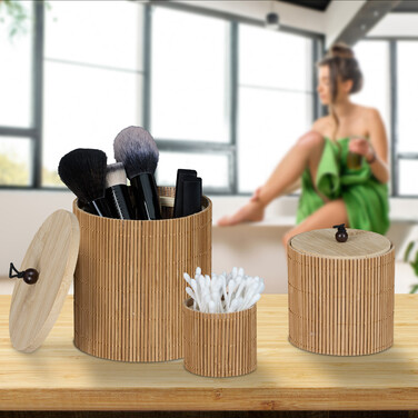 Relaxdays 3-Piece Storage Box Set with Lid