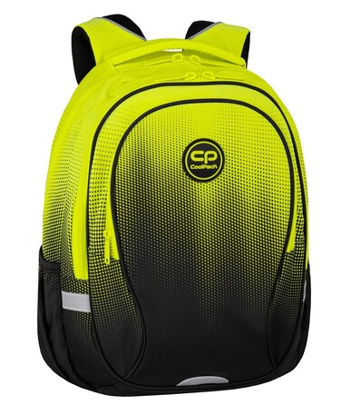Багатофункціональний шкільний рюкзак CoolPack, чорний з жовтими та золотистими елементами, 29 л