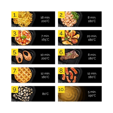 Аерофритюрниця Yoer 6L Air Fryer 1700W: 12 програм + сепаратор