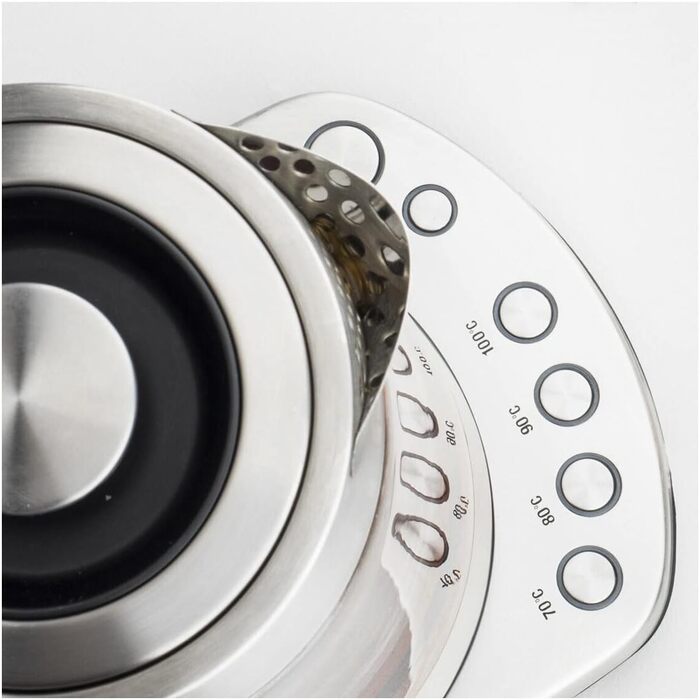 H.KOENIG TI600 Instant T Teapot Electric Kettle 1.5L, 1.5 liters, Stainless Steel/Glass (Kettle and Teapot)