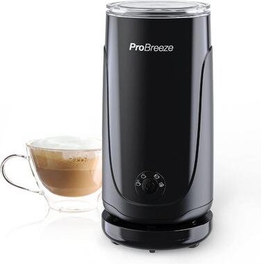 Електричний піноутворювач для молока Pro Breeze - для кави, капучино, какао. Чорний колір, антипригарне покриття
