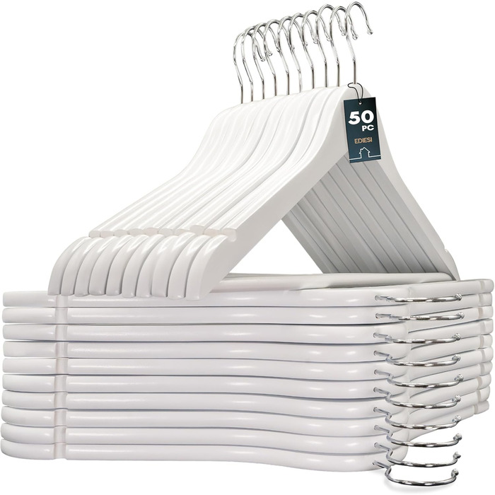 Набір вішалок для одягу Edihome (20 шт.): для костюмів, сорочок, з неслизьким покриттям, поворотний гачок