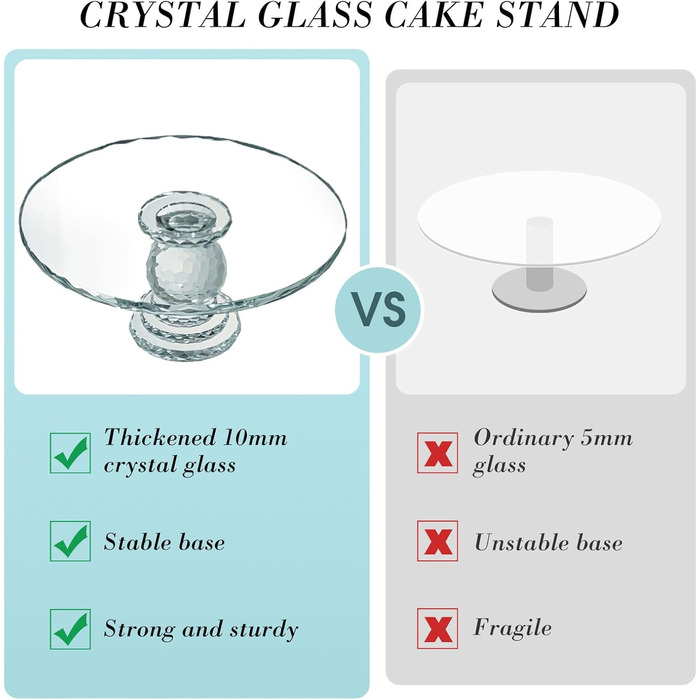 Обертова підставка для тортів Uten: кришталева платформа для декорування випічки