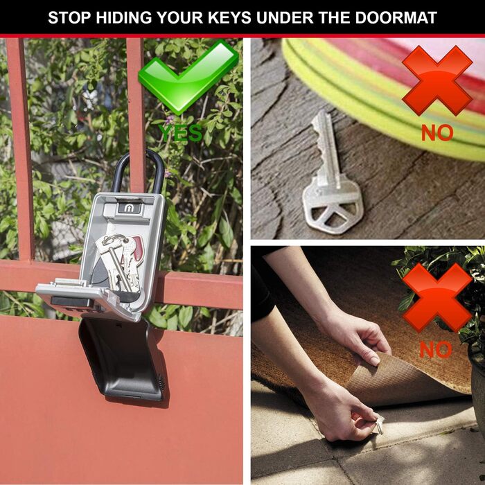 Сейф для ключів Master Lock з кріпленням на стіну, зовнішній, 12.6 x 7.2 x 5.2 см, з підсвічуванням та бугелем