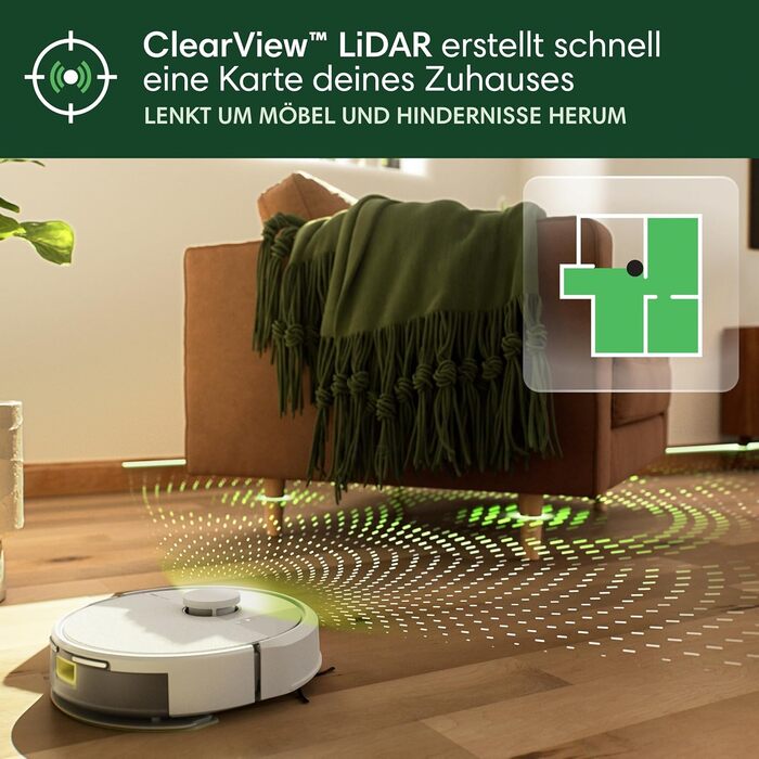 iRobot Roomba 105 Combo + AutoEmpty Dock: Робот-пилосос з автопорожненням, функцією миття та LiDAR навігацією - Чорний