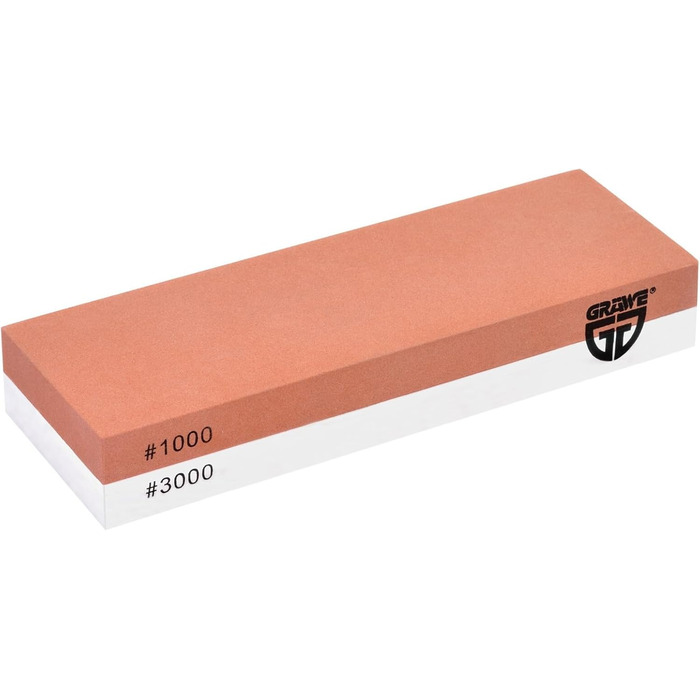 Шліфувальний камінь для кухонних ножів Gräwe Sharphome, кордіт, 1000/3000, з бамбуковою підставкою
