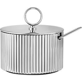 Georg Jensen Bernadotte Sugar Bowl Incl. Spoon, Stainless Steel