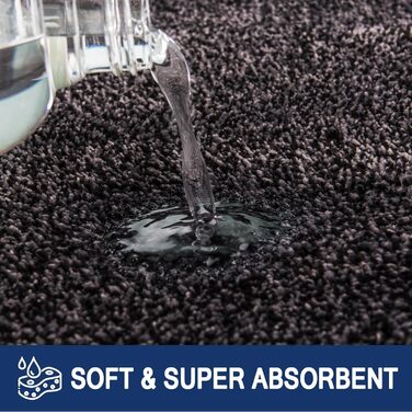 Килимок для дому 50 x 80 см, антиковзаючий, для собак, вхідні двері, коридор, поглинає воду, Holzkohle