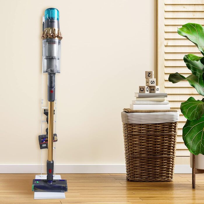 Підставка для пилососа Dyson V6 V7 V8 V10 V11 DC58 DC59 DC62 DC74 - без свердління (біла)
