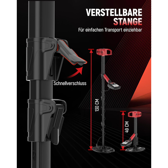 Металошукач KAIWEETS Profi Set: LCD дисплей, водонепроникна котушка, 30см глибина, регулювання чутливості, для дорослих та дітей