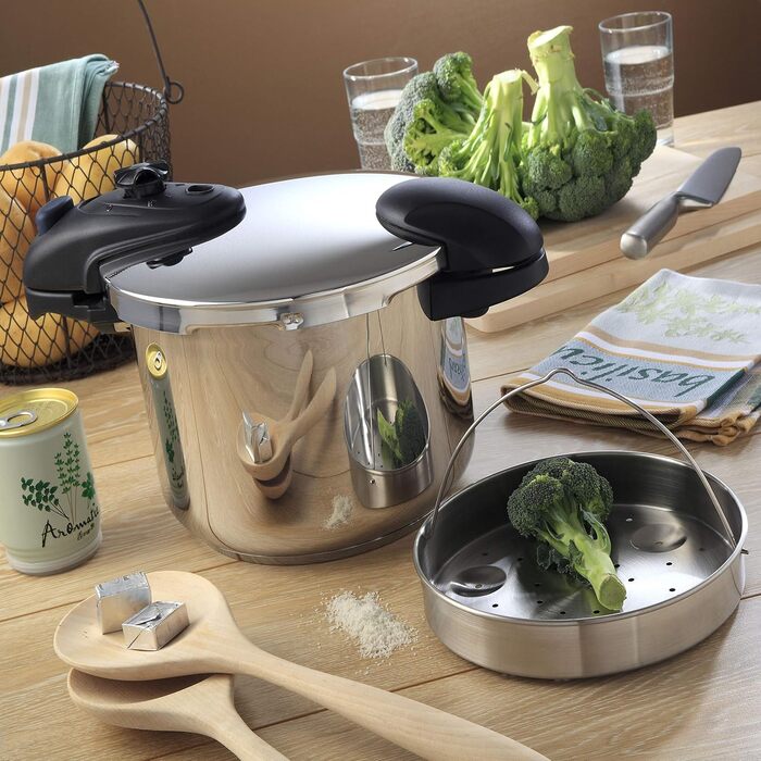 Скороварка KITCHEN MOVE ASO24-10L, 10 л, нержавіюча сталь, Ø24 см, срібляста