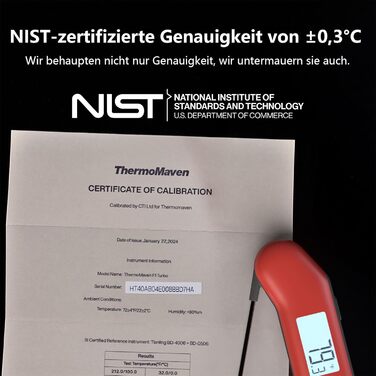 ThermoMaven F1 Turbo Digital Meat Thermometer – 0.5s Instant Display, Grilling Thermometer, ±0.3°C Accurate, Cooking Thermometer, IP67 Waterproof Magnetic, Bottle Opener, Roasting, BBQ, Grill